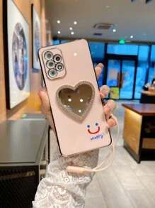 镶钻镜面手机壳，带挂绳，国际版，非国内版 - 彩色 - 查看 1