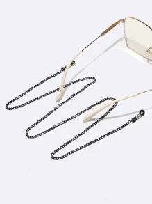 1pc Black Fashionable & Portable Eyeglass Chain For Men Halloween