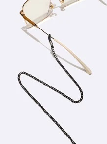 1pc Black Fashionable & Portable Eyeglass Chain For Men Halloween