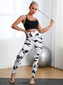 Medium Support  Seamless Crisscross Back Sports Bra - Black - View 5