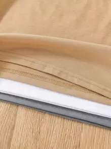 SHEIN Young Boy 3pcs Solid Round Neck Tee - Multicolor - View 5