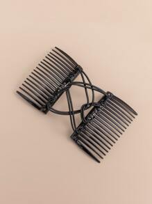 Minimalist Hair Pin Hair Clip Casual - Black - View 1