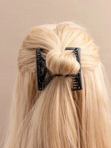 Minimalist Hair Pin Hair Clip Casual - Black - View 3