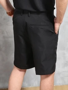Manfinity Men Slant Pocket Bermuda Shorts - Black - View 2