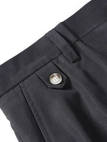 Manfinity Men Slant Pocket Bermuda Shorts - Black - View 4