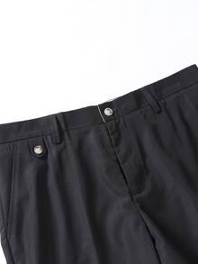 Manfinity Men Slant Pocket Bermuda Shorts - Black - View 5