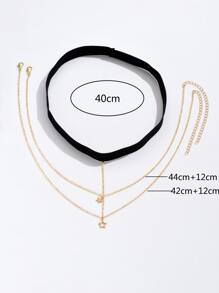 Cadena de muslo con diseño de estrella - Amarillo Oro - Ver 5