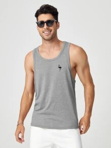 Manfinity BRENVOR Hombres Top tank con estampado de flamenco