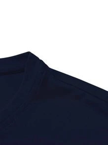 Manfinity Homme Tops Nam Đồ họa Giải trí - Màu xanh hải quân - Xem 3