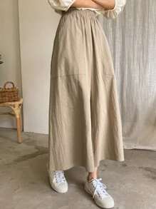 DAZY Slant Pocket Wide Leg Pants - Khaki - View 6