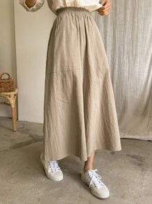 DAZY Slant Pocket Wide Leg Pants - Khaki - View 8