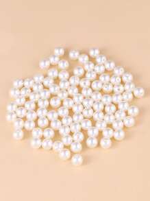 100pcs Faux Pearl DIY Jewelry Accessory - Beige - View 1