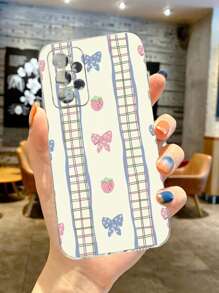 蝴蝶結和草莓圖案手機外殼 - 彩色 - 查看 1