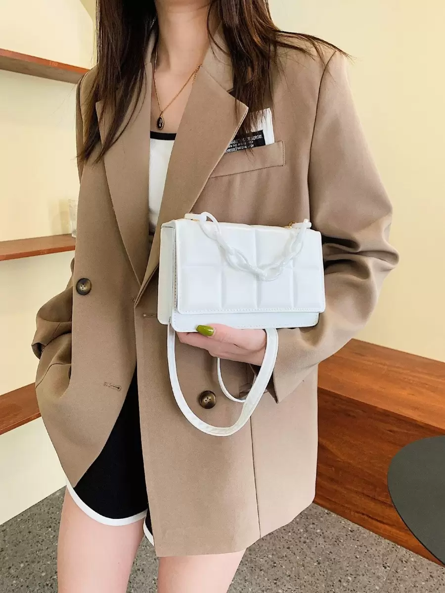 Không thấm nước, nhẹ, thông thường dành cho doanh nhân Túi Satchel có kết cấu tối giản nhỏ dành cho nữ tuổi teen Sinh viên đại học, tân binh và nhân viên cổ trắng Hoàn hảo cho văn phòng, đại học, công việc, kinh doanh, đi làm, ngoài trời, du lịch, đi chơi - trắng - Xem 1