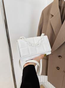 Không thấm nước, nhẹ, thông thường dành cho doanh nhân Túi Satchel có kết cấu tối giản nhỏ dành cho nữ tuổi teen Sinh viên đại học, tân binh và nhân viên cổ trắng Hoàn hảo cho văn phòng, đại học, công việc, kinh doanh, đi làm, ngoài trời, du lịch, đi chơi - trắng - Xem 2