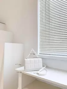 Không thấm nước, nhẹ, thông thường dành cho doanh nhân Túi Satchel có kết cấu tối giản nhỏ dành cho nữ tuổi teen Sinh viên đại học, tân binh và nhân viên cổ trắng Hoàn hảo cho văn phòng, đại học, công việc, kinh doanh, đi làm, ngoài trời, du lịch, đi chơi - trắng - Xem 8