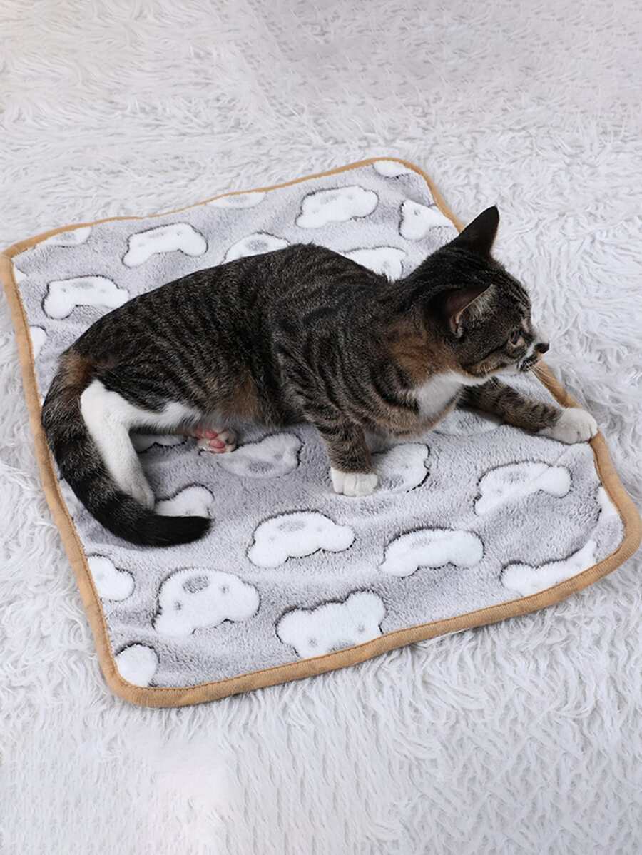 1pc Pet Paw Pattern Lightweight Blanket Suitable For Small And Medium Dogs And Cats Sleeping In All Seasons (size S Suitable For Small Pets Such As Hamsters)
