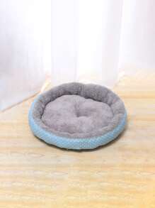 1 pieza Cama para mascotas con patrón de lunares felpa - Azul - Ver 2