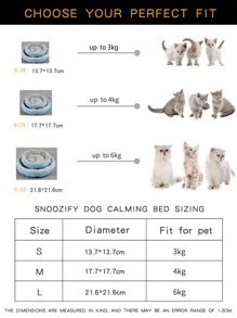 1 pieza Cama para mascotas con patrón de lunares felpa - Azul - Ver 4
