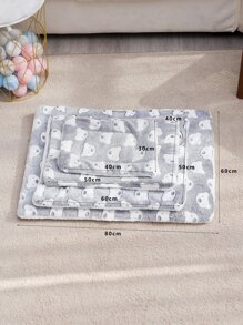 Cartoon Bear Pattern Pet Crate Mat - Multicolor - View 7
