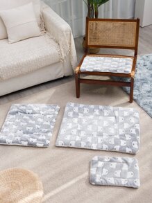 Cartoon Bear Pattern Pet Crate Mat - Multicolor - View 8