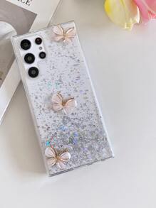 1 ốp lưng điện thoại hình bướm bầu trời lấp lánh mộng mơ, tương thích với điện thoại , phiên bản quốc tế, không phải phiên bản nội địa. - trắng - Xem 2