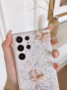 1 ốp lưng điện thoại hình bướm bầu trời lấp lánh mộng mơ, tương thích với điện thoại , phiên bản quốc tế, không phải phiên bản nội địa. - trắng - Xem 3