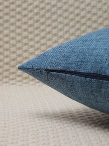 素色靠墊套不附帶墊芯 - 藍色 - 查看 2