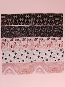 FULL BEAUTY 10入組大理石紋樣式美甲轉印箔 - 彩色 - 查看 5