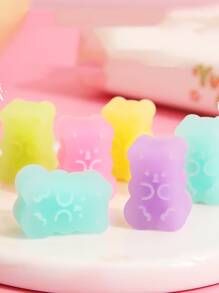 5pcs Bear Shaped Random Eraser - Multicolor - View 1