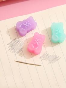 5pcs Bear Shaped Random Eraser - Multicolor - View 2