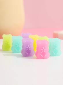 5pcs Bear Shaped Random Eraser - Multicolor - View 3