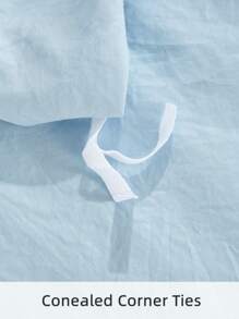 Tufted Duvet Cover Set Without Filler - Blue - View 4