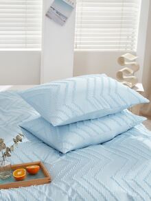 Tufted Duvet Cover Set Without Filler - Blue - View 8