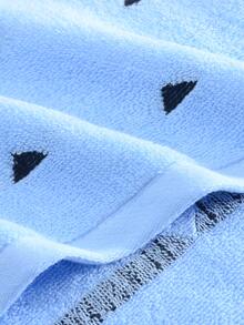 zhenjianliangpin 1 pieza Paño de limpieza facial geométrico con bordado cara tejido de tela absorbente agua para casa - Celeste - Ver 8