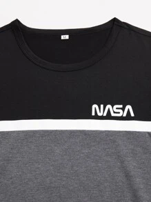 Manfinity Homme 男士T恤衫合身的圓領短袖夏季休閒聚酯纖維 - 彩色 - 查看 4