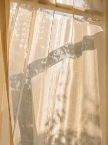 Gold Glitter Single Panel Sheer Curtain - Gold - View 3