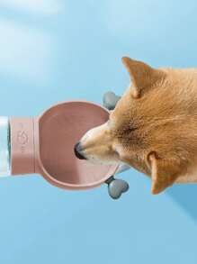 1pc Multifunctional Pet Travel Water Bottle,Portable Outdoor - Pink - View 5