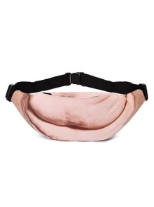 男士肚皮圖案腰包 - 卡其色 - 查看 1