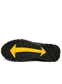 Men Lace-up Front Hiking Shoes - Army Green - View 4