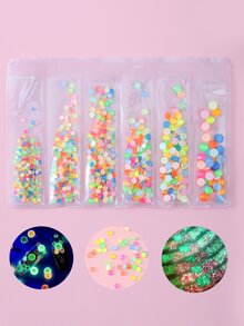 1 pieza Decoración de uñas neón con diamante de imitación - Multicolor - Ver 4