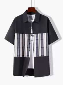 Manfinity Men 1pc Striped Print Shirt - Multicolor - View 1