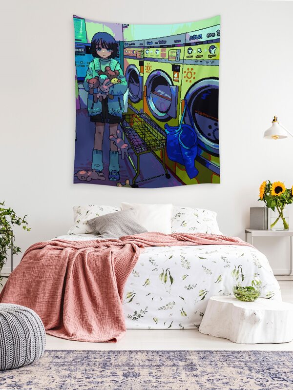 Yukinanami Kawaii Figure Graphic Tapestry SHEIN USA