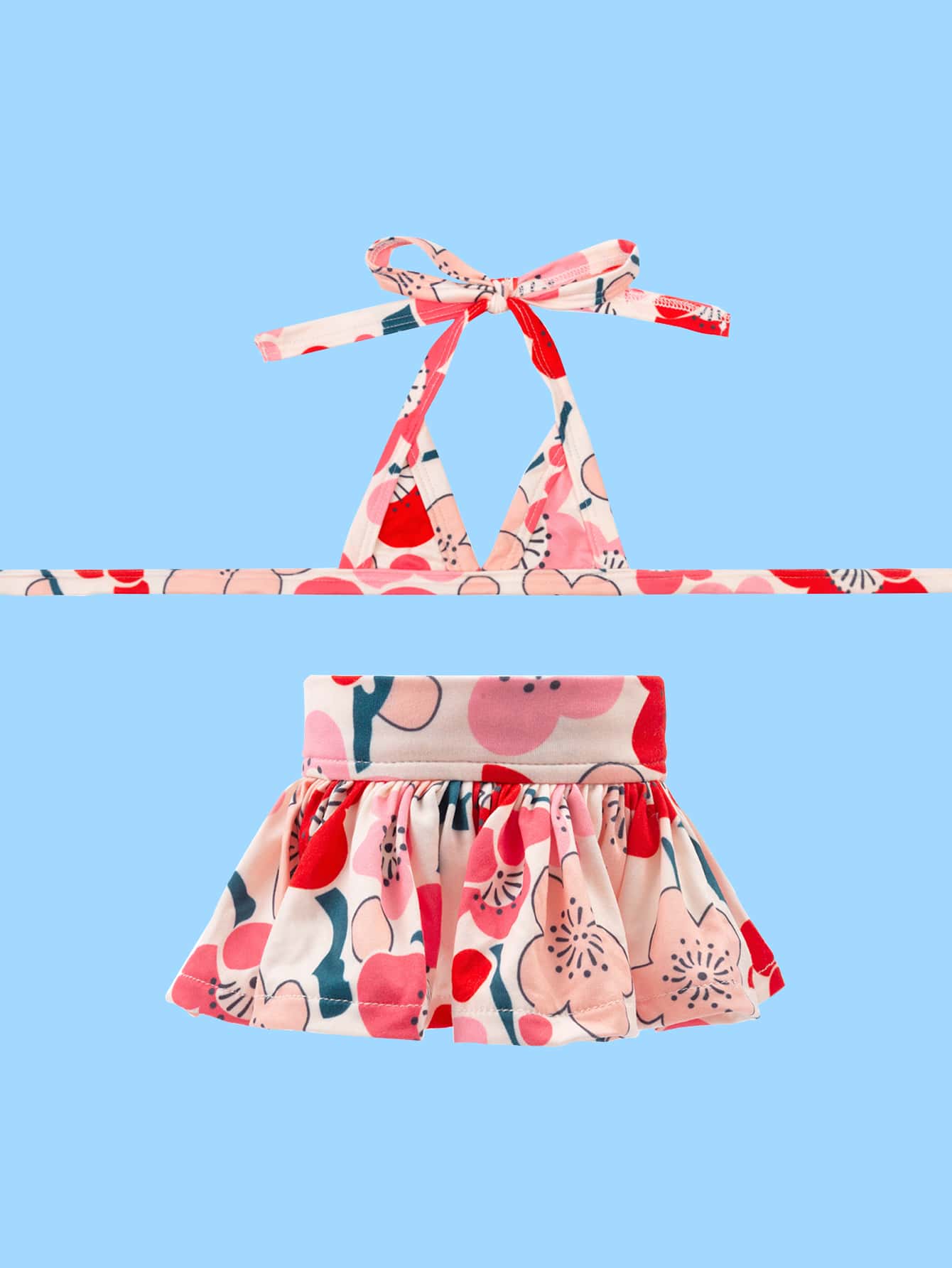2pcs Swimsuit Design Pet Summer Bikini Pet Costume Halloween Halloween Costumes
