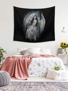 ROMWE Goth Figure Graphic Tapestry - Multicolor - View 4