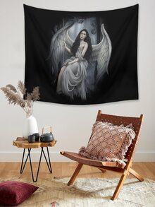 ROMWE Goth Figure Graphic Tapestry - Multicolor - View 6