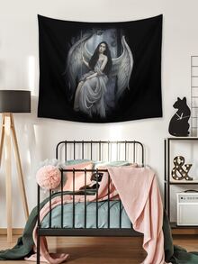 ROMWE Goth Figure Graphic Tapestry - Multicolor - View 5
