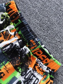 Baby Boy Letter Graphic Tee & Shorts - White - View 5