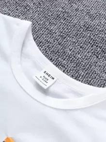 Baby Boy Letter Graphic Tee & Shorts - White - View 6