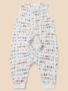 Baby Triangle Print Sleeping Bag - Multicolor - View 1